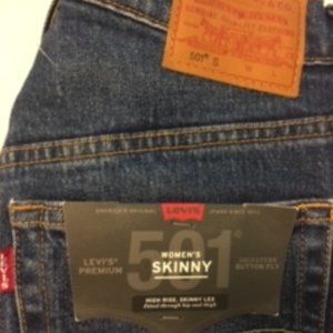 Levis Premium 501 Skinny High Rise